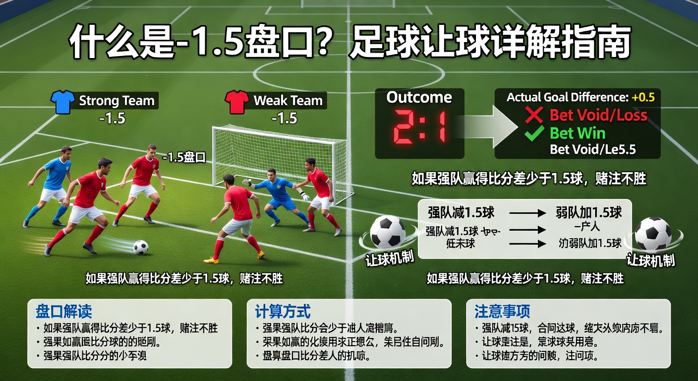 什么是-1.5盘口？足球让球详解指南